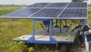 Trolley mounted solar pump scheme